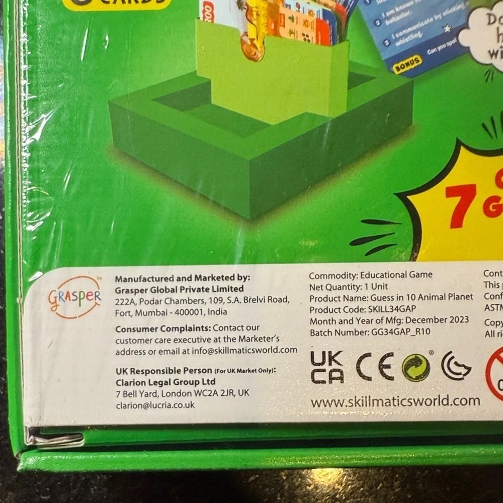 NEW Skillmatics Guess in 10 Animal Planet Kids Card Game